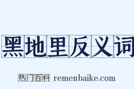 黑地里反义词是什么意思的图片